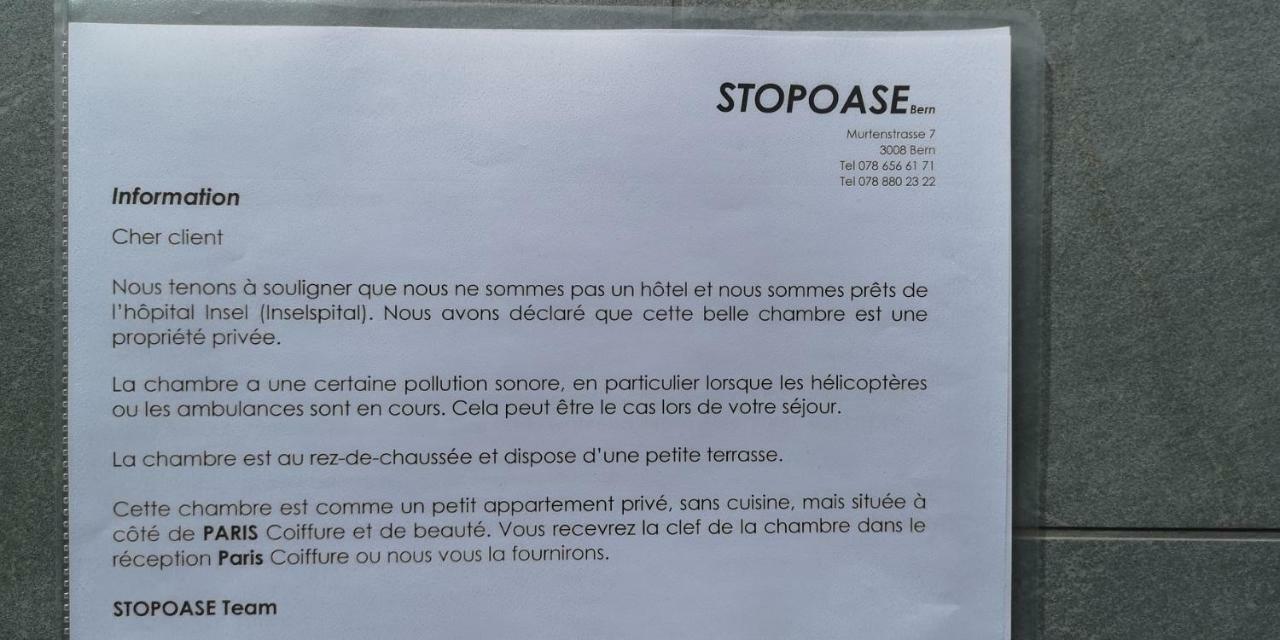 Stopoase Βέρνη Εξωτερικό φωτογραφία